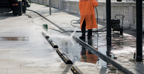 Parking Lot Pressure Washing in Mequon